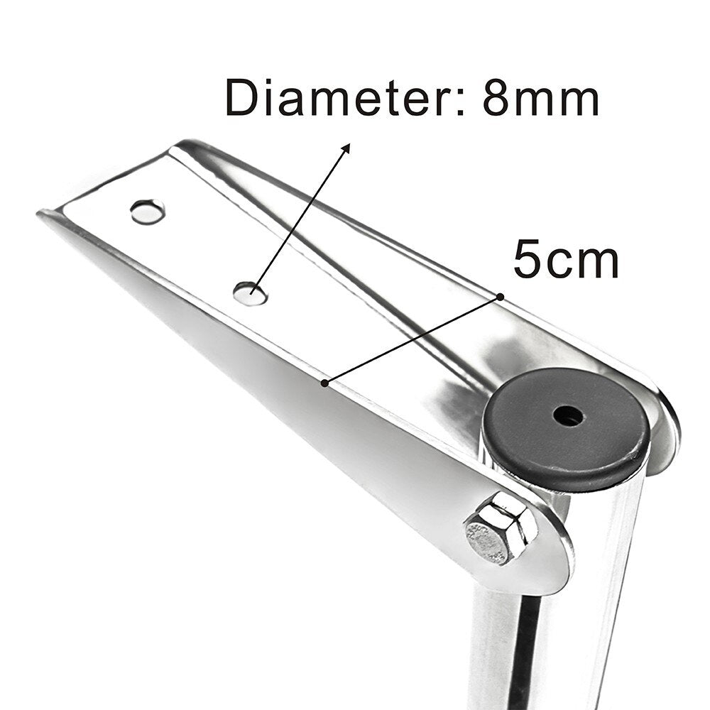 Boat Accessories 4 Step Stainless Steel Marine Boat Ladder Yacht Polished Steel Telescope Swimming Ladder