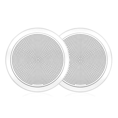 Fusion FM-F65RW FM Series 6.5" Flush Mount Round Marine Speakers - White Grill - 120W [010-02299-00]