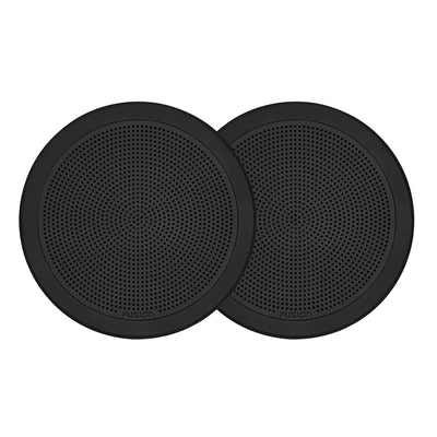 Fusion FM-F65RB FM Series 6.5" Flush Mount Round Marine Speakers - Black Grill - 120W [010-02299-01]