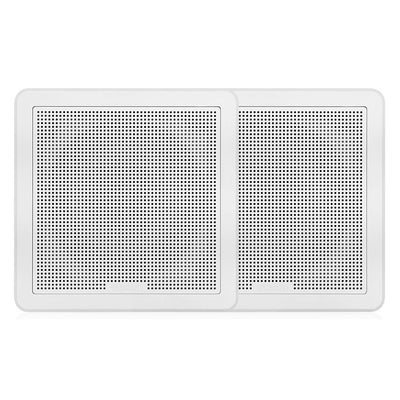 Fusion FM-F77SW FM Series 7.7" Flush Mount Square Marine Speakers - White Grill - 200W [010-02300-10]