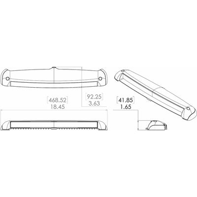 Lumitec Razor Light Bar - Flood - Black Housing - Flush Mount [101588]