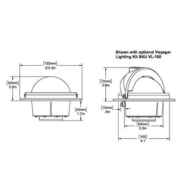 Ritchie RU-90 Voyager Compass - Flush Mount - Black [RU-90]