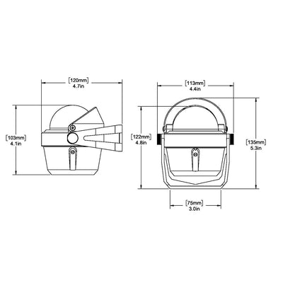 Ritchie RA-91 RitchieAngler Compass - Bracket Mount - Gray [RA-91]