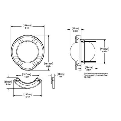 Ritchie SR-2 Venture Sail Boat Compass - Bulkhead Mount - Black [SR-2]