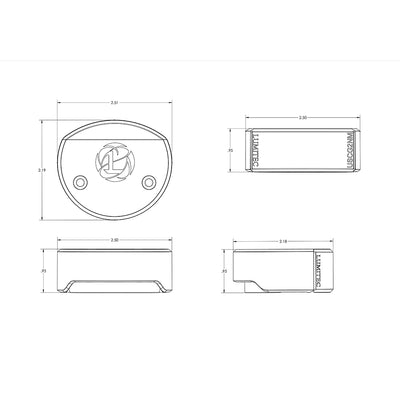 Lumitec Surface Mount Navigation Light - Composite - Port Red [101596]