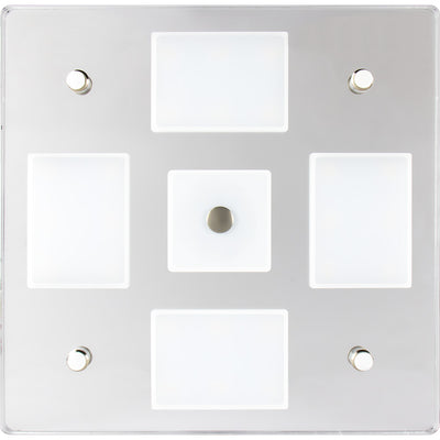 Sea-Dog Square LED Mirror Light w/On/Off Dimmer - White  Blue [401840-3]