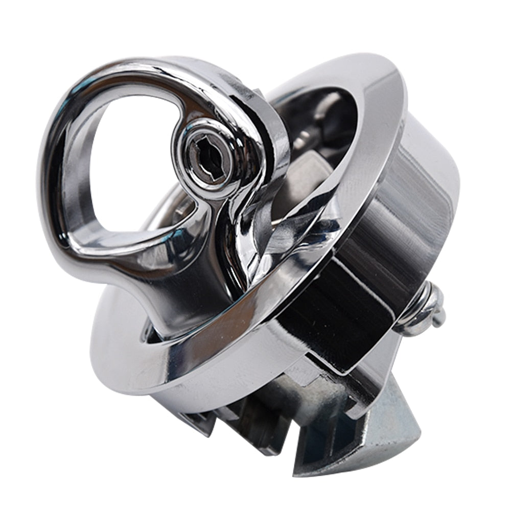 Boat Yacht Car RV Door push lock with Key kit Stainless Steel Door Lock 2" Flush Pull Slam Latch RV Deck Hatchs marine hardware